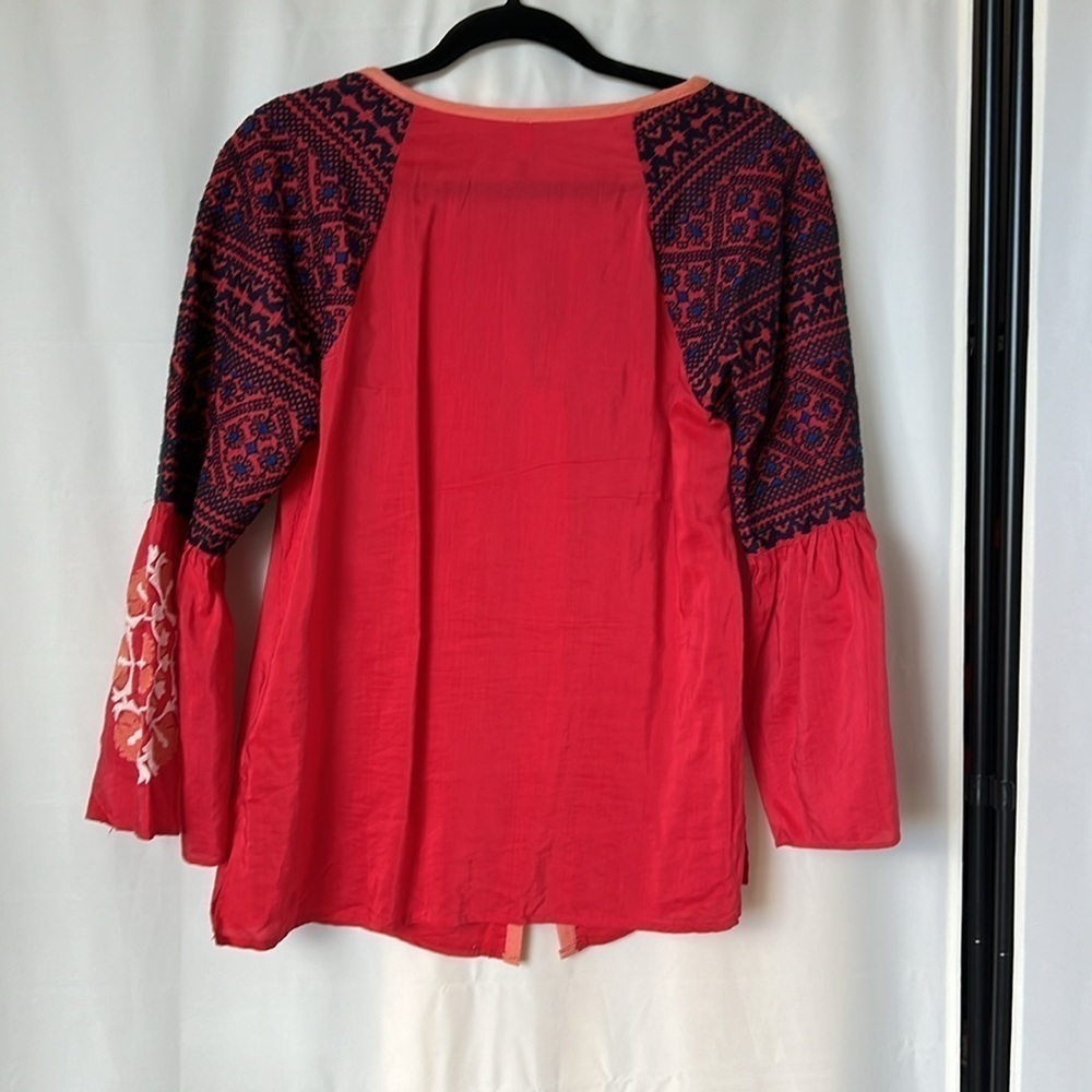 Plenty By Tracy Reese Embroidered Boho Top - Picture 9 of 9